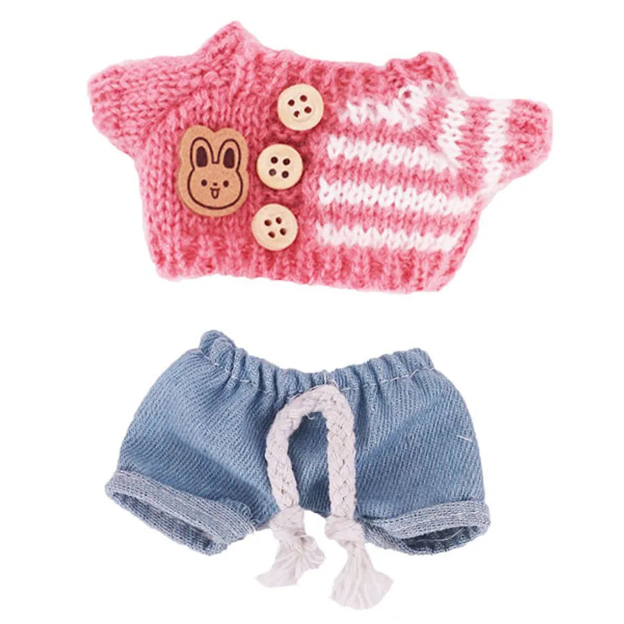 17cm Toy Doll Clothes for Labalbu Accessories Luxury Backpack New Original Clothing for Labbubu Sweater Outfit Mini Cute Bag Hat