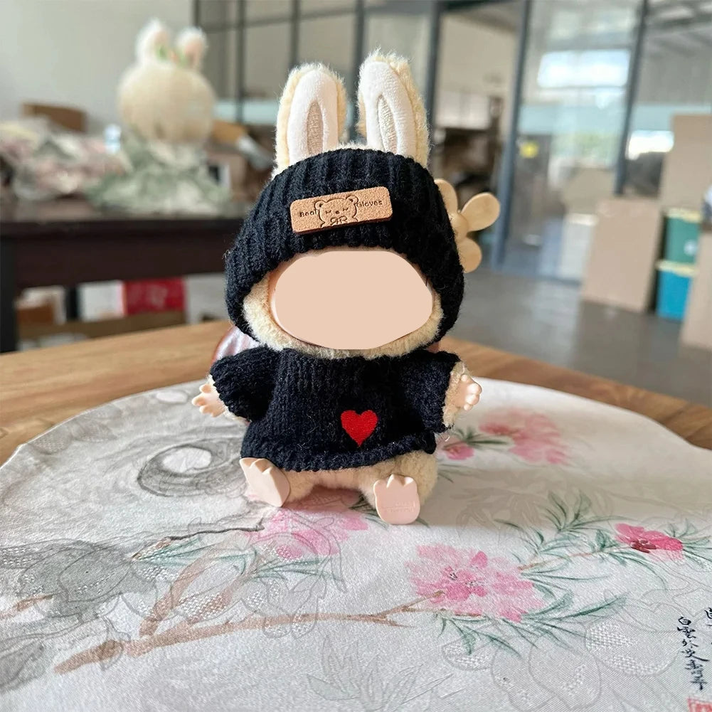 17cm Toy Doll Clothes for Labalbu Accessories Luxury Backpack New Original Clothing for Labbubu Sweater Outfit Mini Cute Bag Hat