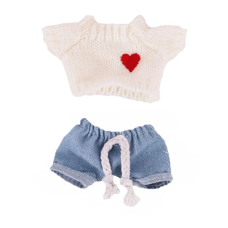 17cm Toy Doll Clothes for Labalbu Accessories Luxury Backpack New Original Clothing for Labbubu Sweater Outfit Mini Cute Bag Hat